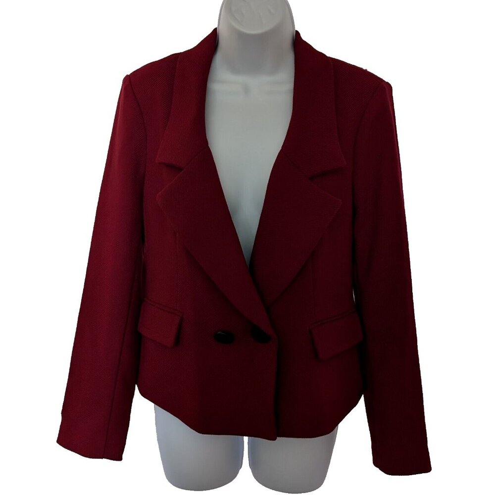 IRIS SETLAKWE crop BLAZER jacket Sz 8 DOUBLE BREASTED made in CANADA  A GEM !